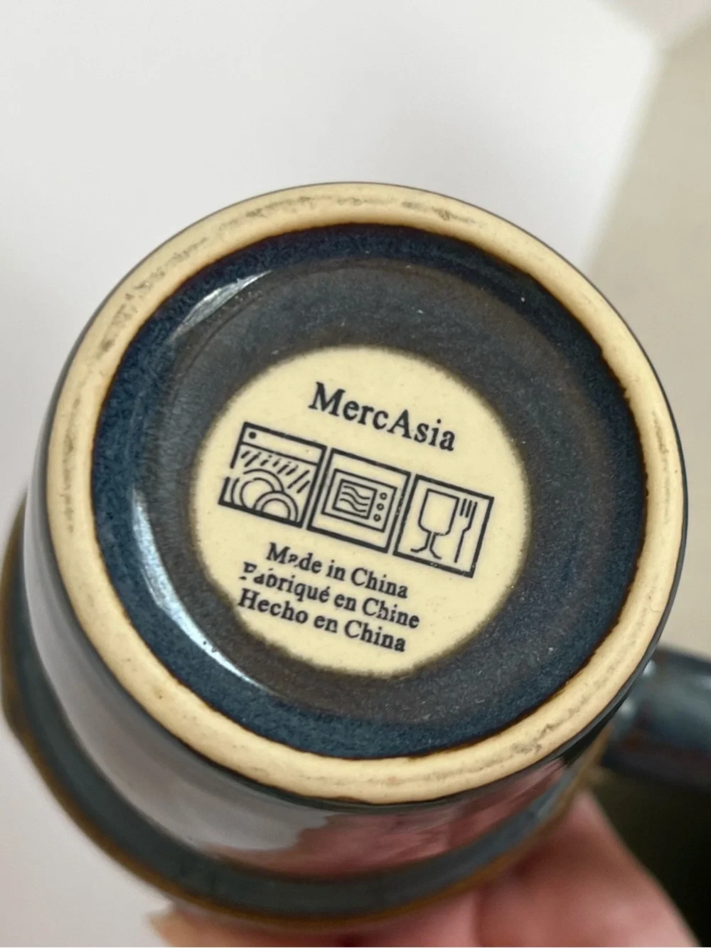 MercAsia Stackable Mugs Set of 3 Ceramic Stoneware Nesting Cups 16oz
